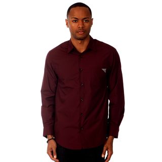 Something Strong Something Strong Mens Solid Slim Fit Shirt Red Size S