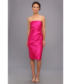 Badgley Mischka Twill Strapless Cocktail Dress Womens Dress (Pink)