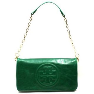 Tory Burch Malachite Leather Bombe Reva Clutch/ Shoulder Bag (Green) #90009600 Shoes