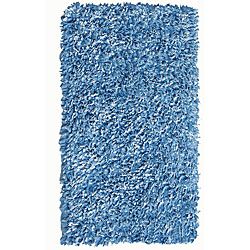 Soft Cotton Blue Shag Rug (36 X 56)