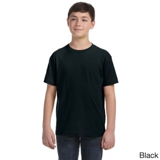 Lat Youth Fine Jersey T shirt Black Size M (10 12)