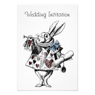 Alice in Wonderland Wedding Invitation Card