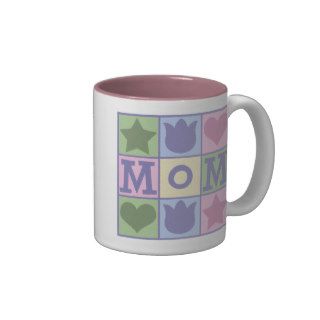 Fun Mom Quilt Squares Pink Two Tone Mug