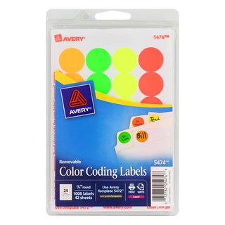 Avery Removable Color Coding Labels Avery Labels