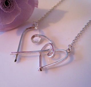 two hearts beat as one necklace by bijou gifts