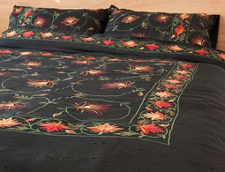 silk duvet cover kashmir black by natural bed company