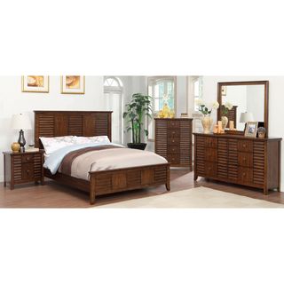 Furniture Of America Tyrenia 4 piece Walnut Finish Bedroom Set