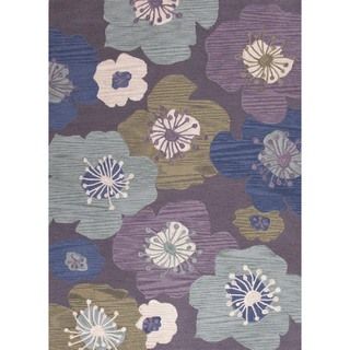 Transitional Pink/ Purple Tufted Rug (2 X 3)