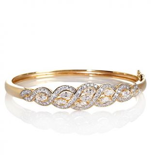 Victoria Wieck 3.73ct Absolute™ Marquise and Pavé Bangle Bracelet