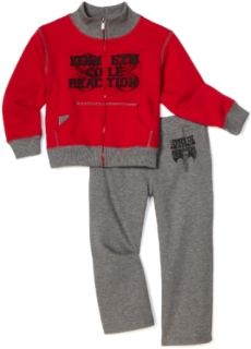 Kenneth Cole Reaction Boys 2 7 Track Jacket Set, Red, 3T Clothing