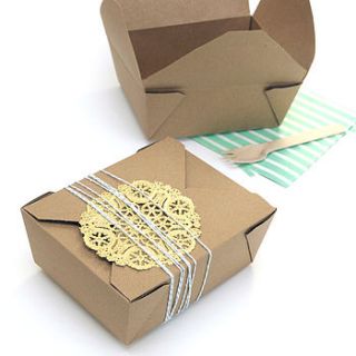 kraft brown food boxes by peach blossom