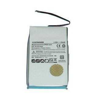 Dantona Media Player Battery. REPLACEMENT IPOD BATTERY REPLACEMENT 616 0223 BATTERY PH PWR. 330 mAh   Proprietary   Lithium Polymer (Li Polymer)   3.7 V DC Cell Phones & Accessories