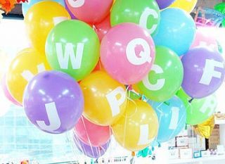personalised alphabet balloons by the letteroom