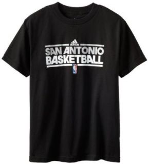 NBA San Antonio Spurs Practice Short Sleeve Tee (Grey, Medium)  Sports Fan T Shirts  Clothing