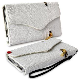 Generic Fashionable Purse Leather Wallet Card Holder Case Cover for Samsung Galaxy Note 3 White Cell Phones & Accessories