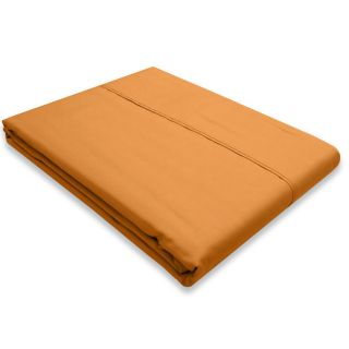 Alok International Eygptian Cotton Percale 350 Thread Count Fitted Sheet Set Orange Size Full