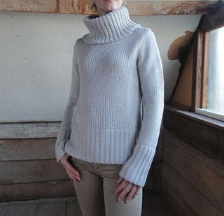chunky roll neck jumper by new scotland