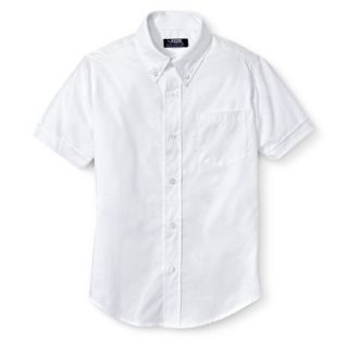 French Toast Boys School Uniform Short Sleeve Oxford Shirt   White 14