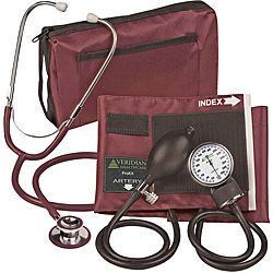 Veridian 02 12704 Aneroid Sphygmomanometer With Dual head Stethoscope Adult Kit