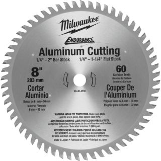 Milwaukee Aluminum Circular Saw Blade   8 Inch, 60T, Model 48 40 4530