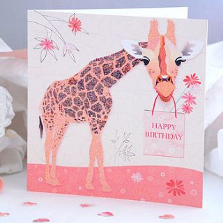 birthday giraffe card by victoria hooper duckham