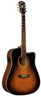Washburn WD10 Series WD10FCE SB Acoustic Electric Guitar Musical Instruments