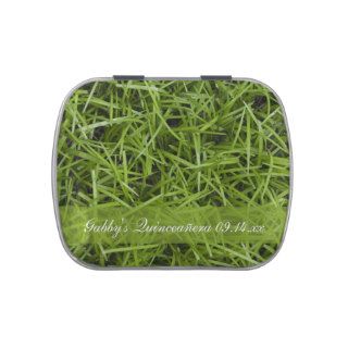 Green Grass Quinceanera Favor Candy Tin