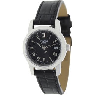 Tissot Women's Dream T033.210.16.053.00 Black Leather Swiss Quartz Watch with Black Dial Tissot Women's Tissot Watches