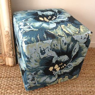 floral pouffe by romance is dead