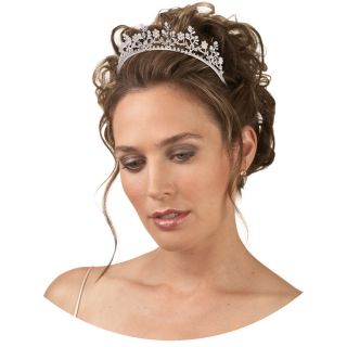 Tiara Headband pearl   Rhinestone Flower