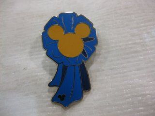 Disney Pin Blue Ribbon with Yellow Mickey Ears Hidden Mickey Completer Toys & Games