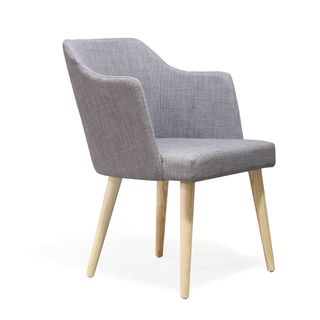 Louvre Grey Linen Weave Dining Chair