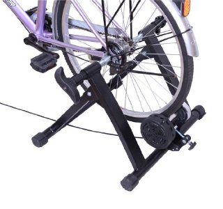 HOMCOM Black Magnetic Bicycle Bike Trainer Stand Indoor Kinetic Stationary Exercise