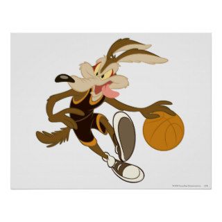 Wile E Coyote Dribbling Through Competition Poster