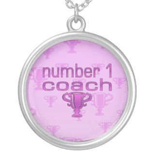 Number 1 Coach in Pink Necklace