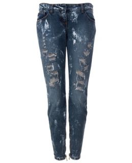 Balmain Rip Detail Skinny Jeans
