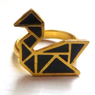 origami adjustable bird ring by charlie boots