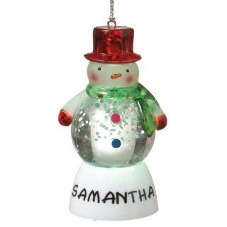 Personalized "SAMANTHA" Snowman Mini Shimmers Ornament   Decorative Hanging Ornaments