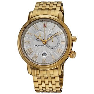 Akribos XXIV Men's Stainless Steel Swiss Collection Multifunction Watch in Gold Color Akribos XXIV Men's Akribos XXIV Watches