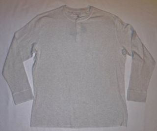 SONOMA life + style Men's Thermal Henley   Big & Tall (3XB, Ice Heather) at  Men�s Clothing store