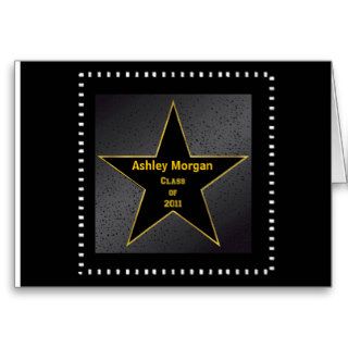 Graduation Thank You Hollywood Star Gold Cards