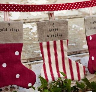 12 days of christmas bunting by 'by alex'