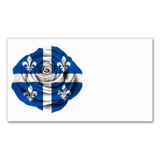 Quebec Rose Flag Business Cards