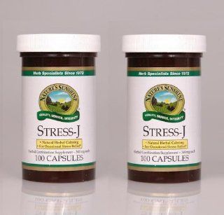 Naturessunshine Stress J Nervous System Support Herbal Combination Supplement 100 Capsules (Pack of 2) Health & Personal Care