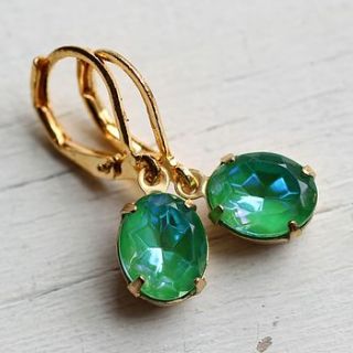 absinthe green earrings by silk purse, sow's ear