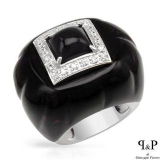 P&P SILVER Sterling Silver 2 CTW Cubic Zirconia and Simulated Gems Cocktail Ladies Ring. Ring Size 6. Total Item weight 34.5 g. Jewelry