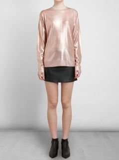 T By Alexander Wang Black Leather Miniskirt   Browns