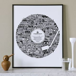 london music typographic print by nickprints