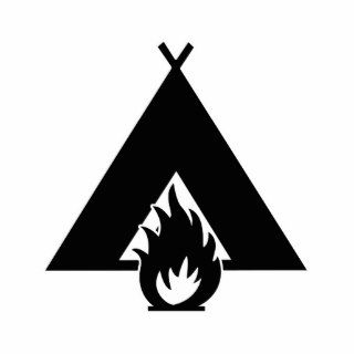 Campfire and Tent Symbol Cut Outs