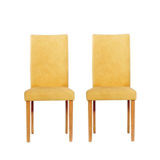 Warehouse of Tiffany Shino Mustard Faux Leather Chairs (Set of 2) Warehouse of Tiffany Dining Chairs